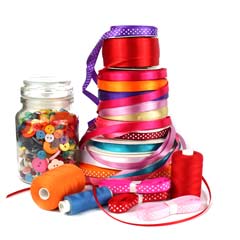 ribbons craft and haberdashery items